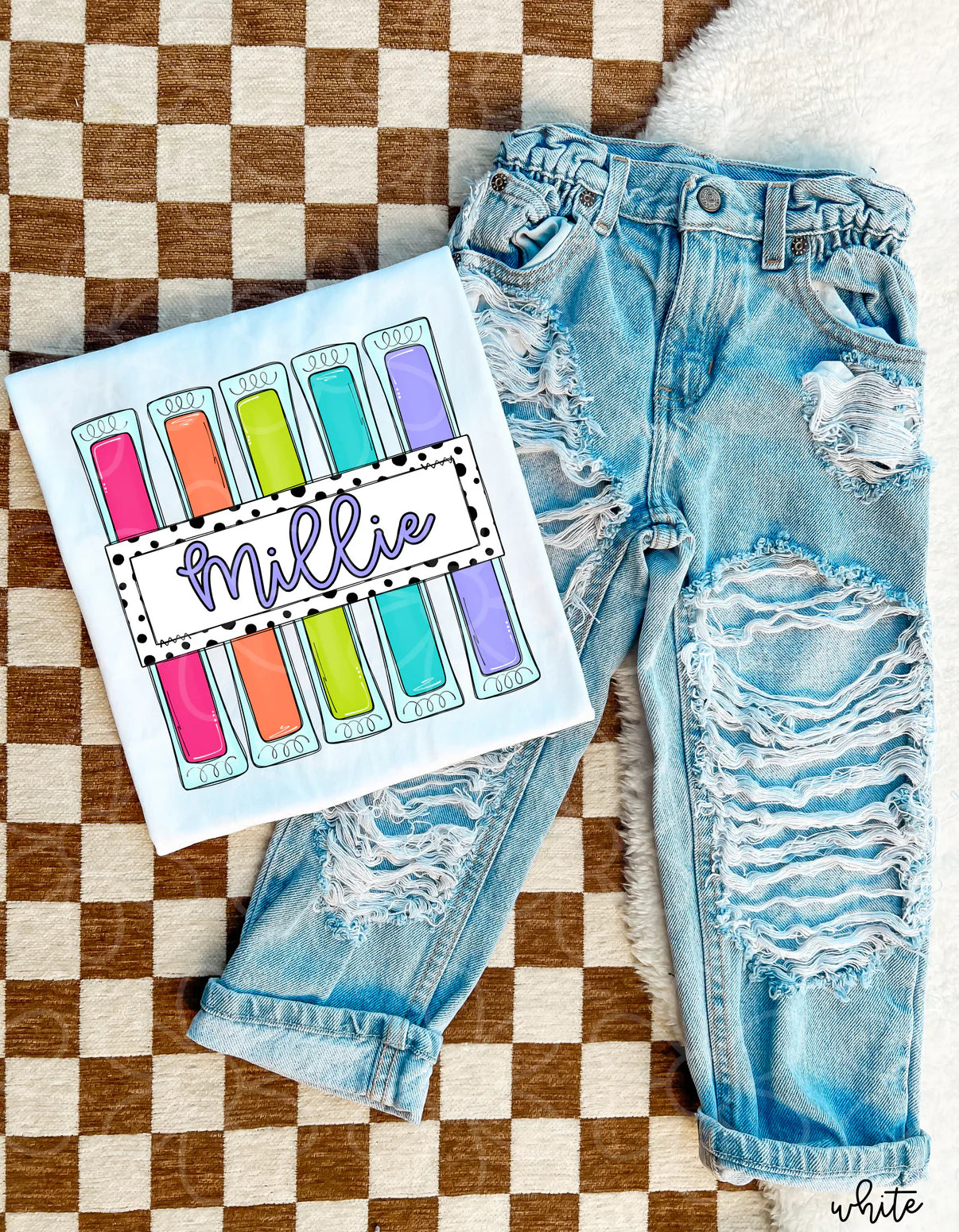 Girls Personalized Popsicle Tee
