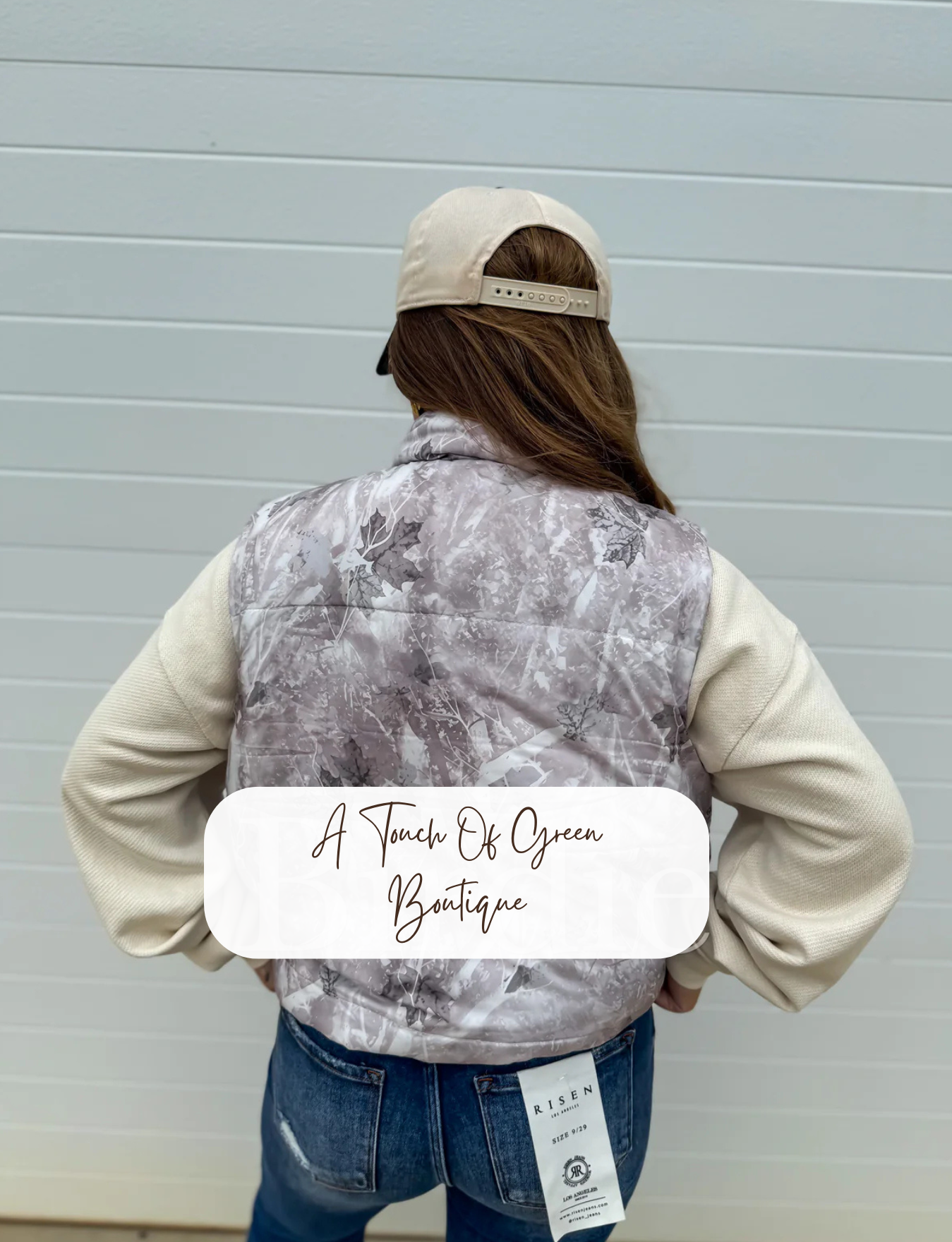 PREORDER Light Gray Camo Puffer Vest