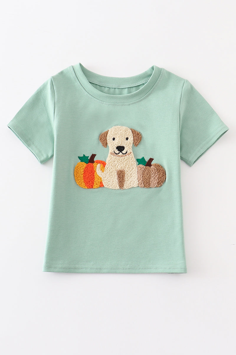 Boys French Knot Pumpkin Puppy