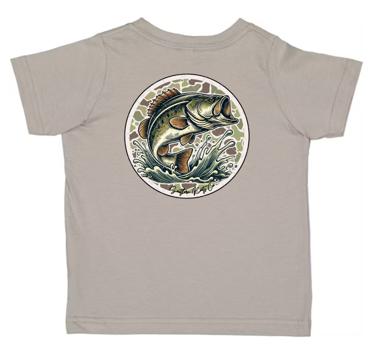 Boys Camo Bass Fish Tee