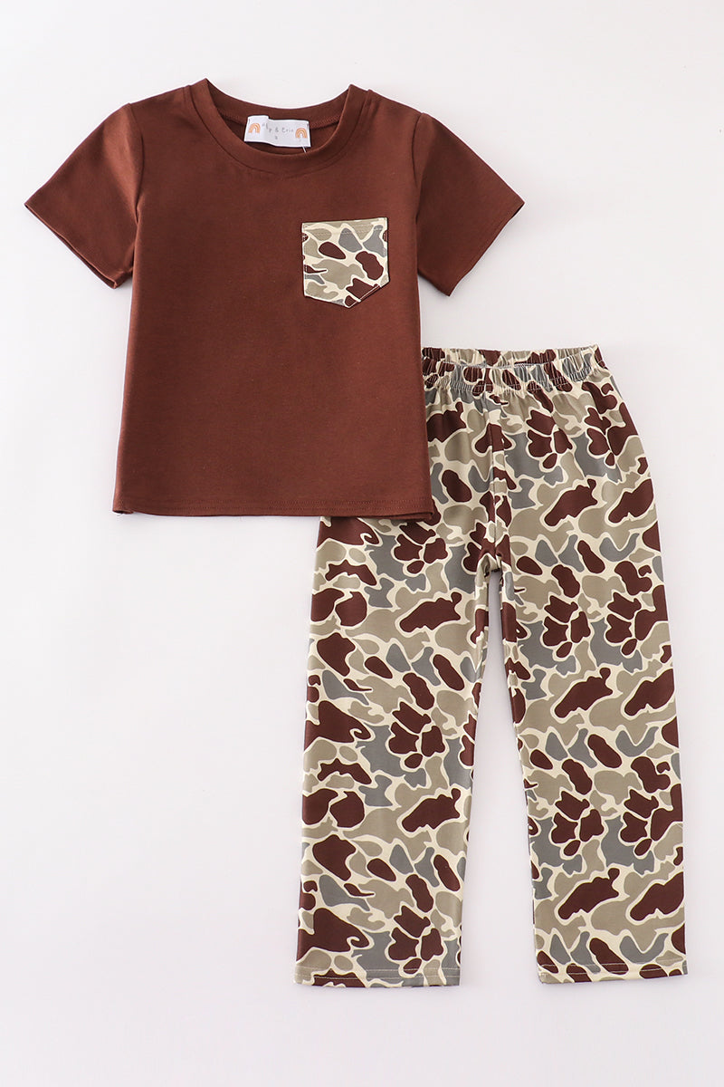 Boys Camo Pants Set