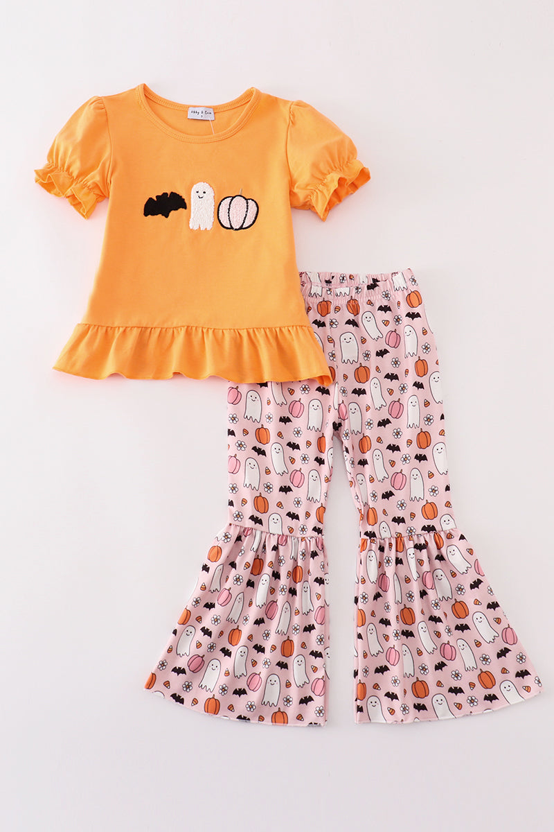 Girls French Knot Halloween Trio Pants Set