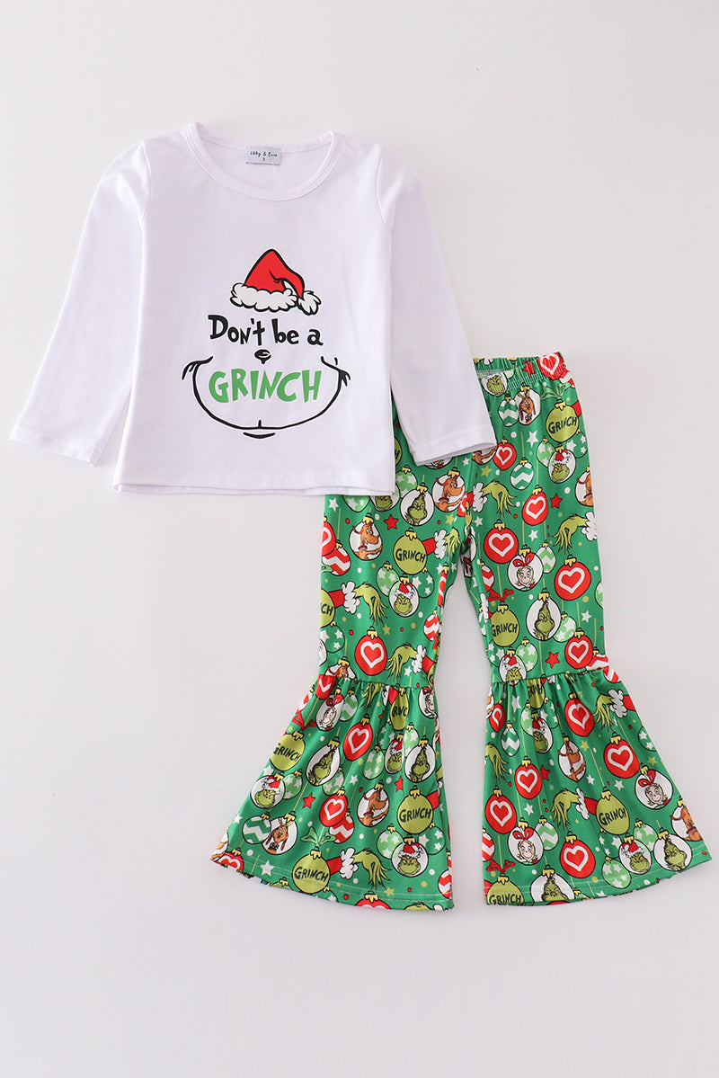 Girls Grinch Pants Set
