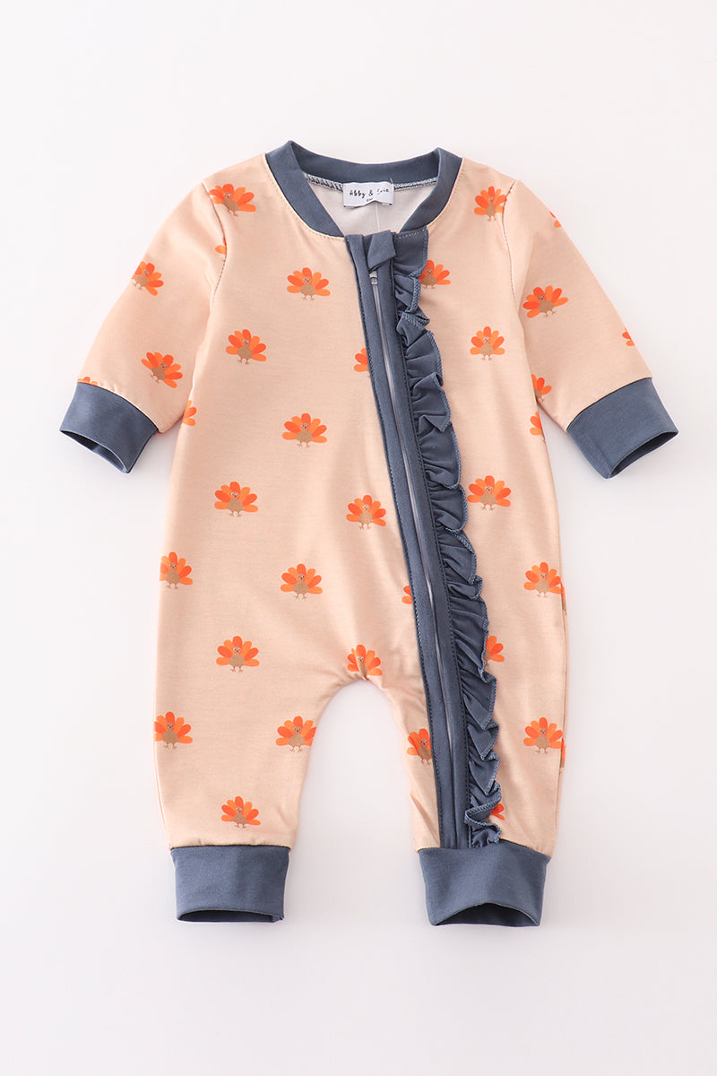 Girls Turkey Print Zippy