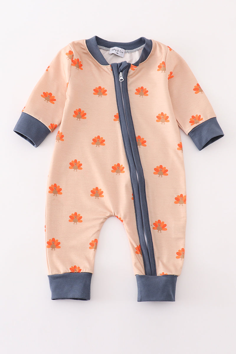 Boys Turkey Print Zippy