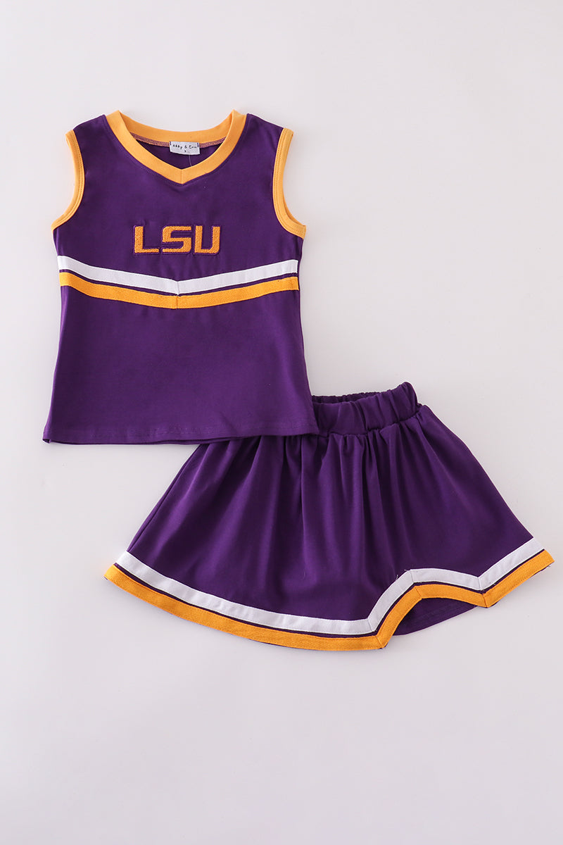 Girls Embroidered LSU Cheerleading Uniform