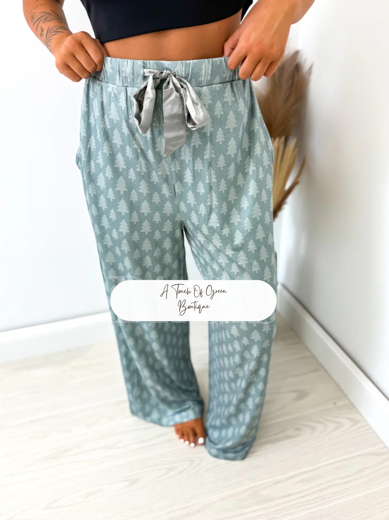PREORDER Twinkle Tree Pajama Pants with Satin Bow