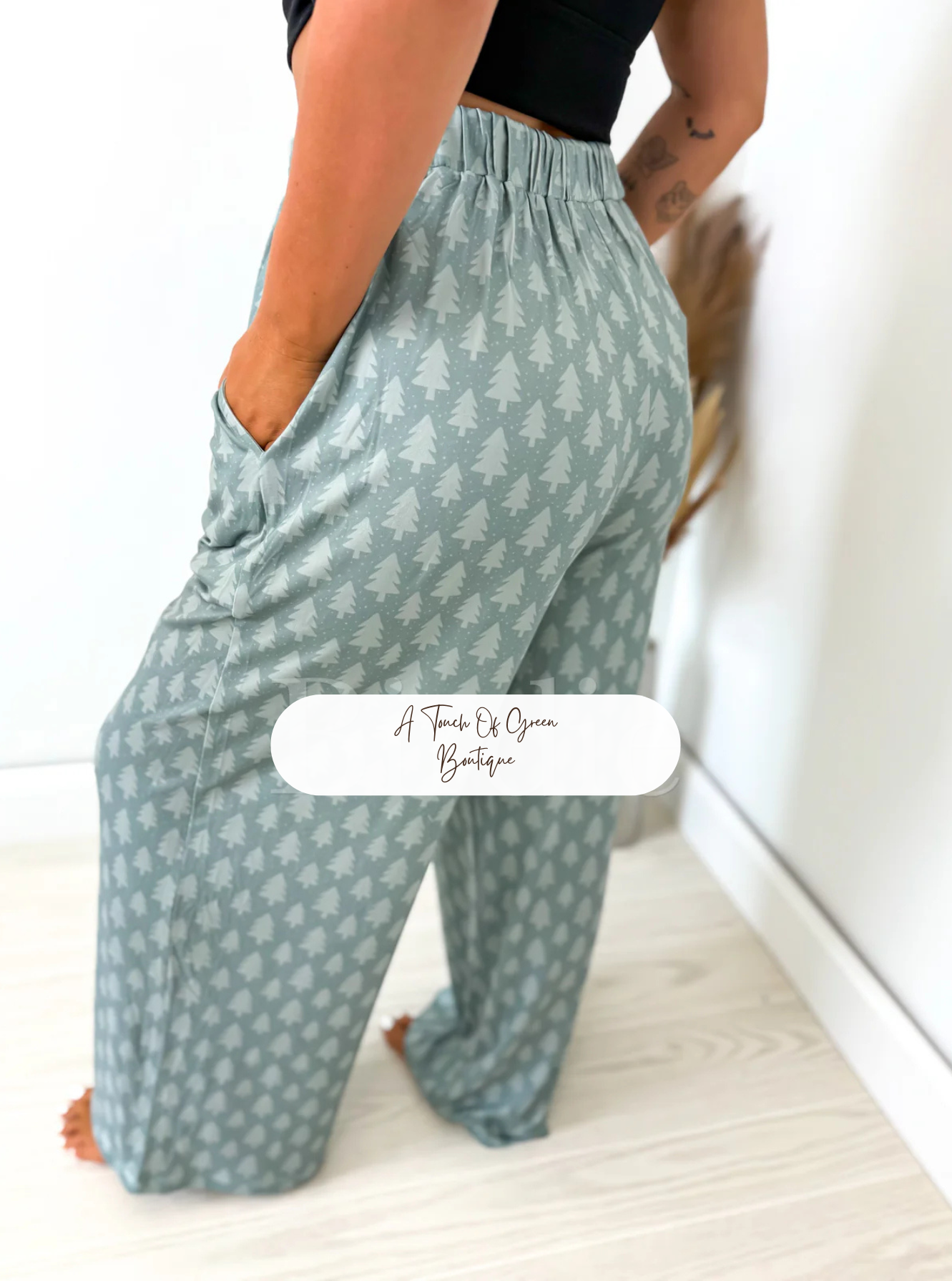 PREORDER Twinkle Tree Pajama Pants with Satin Bow