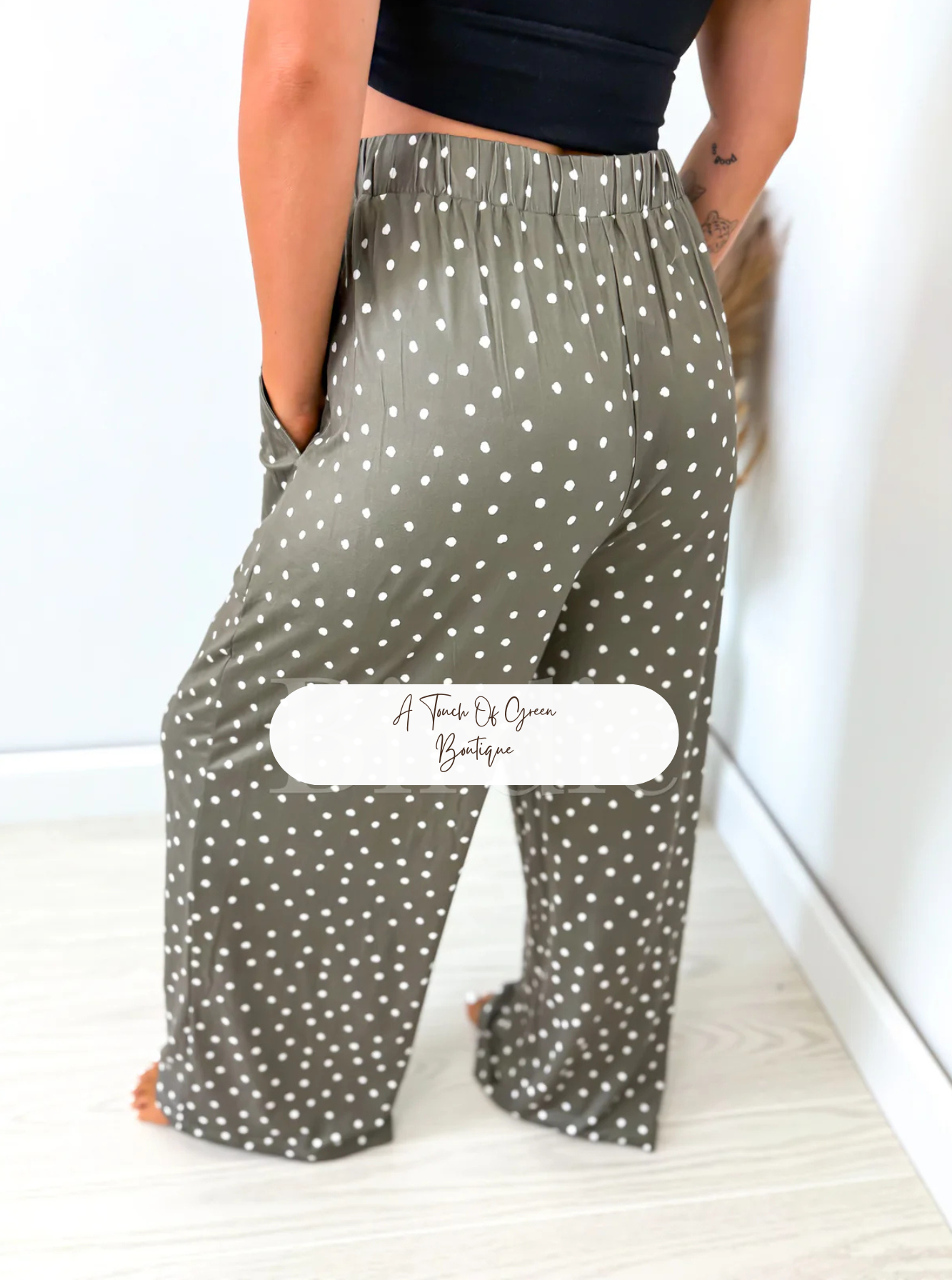 PREORDER Sleepy Sprinkles Green Pajama Pants with Satin Bow