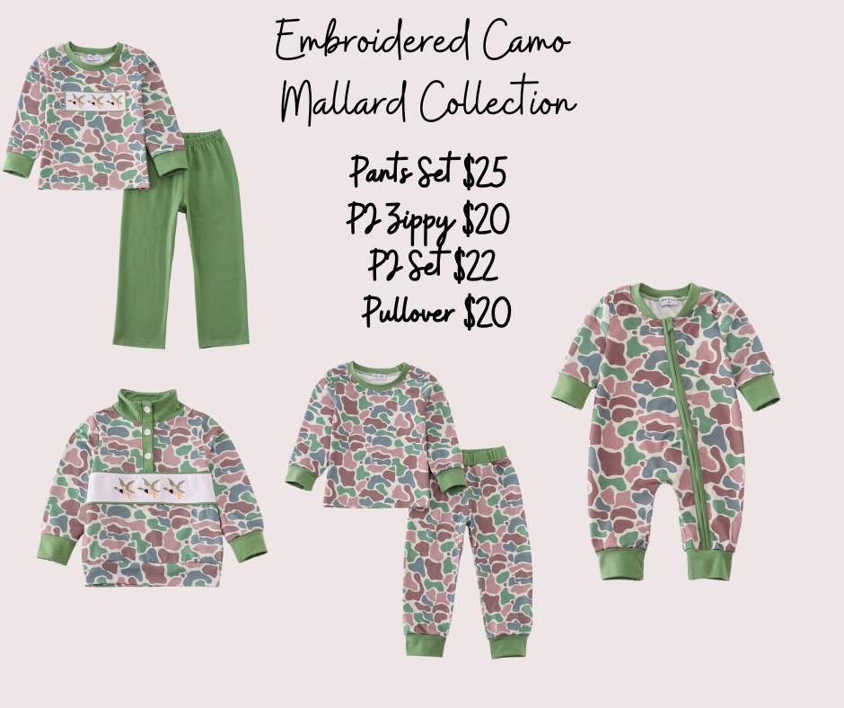 Embroidered Camo Mallard Collection