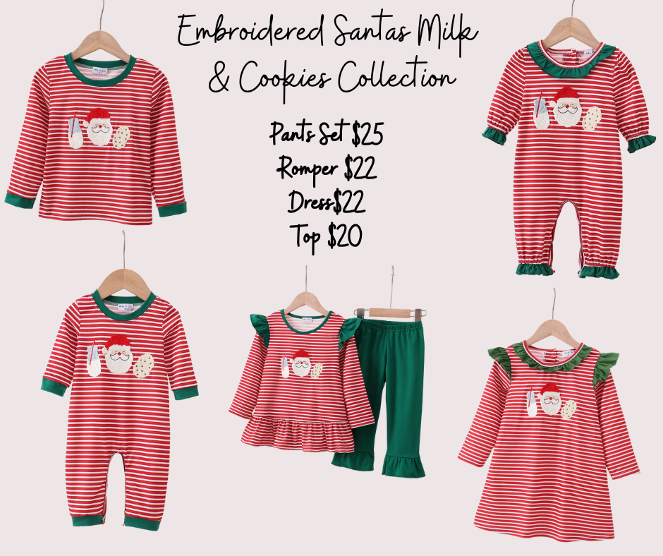 Embroidered Santa Milk & Cookies Colllection