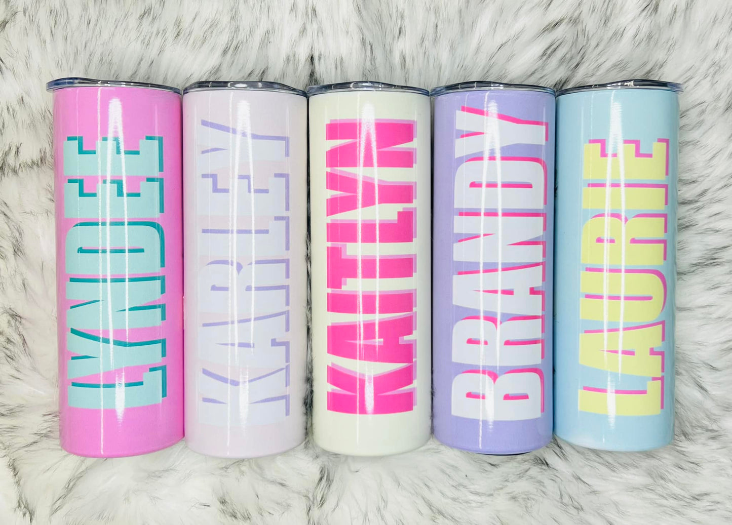 Pastel Custom Name 20oz Tumbler