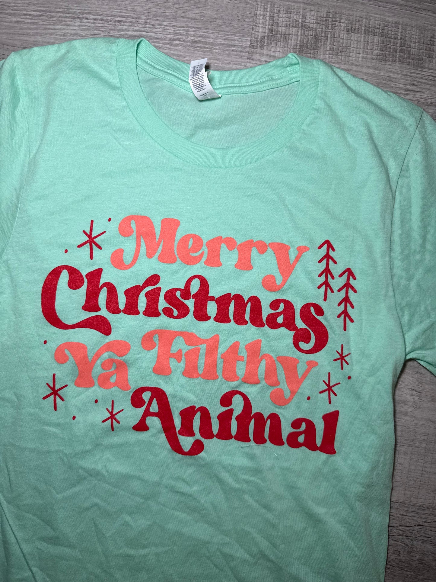 Merry Christmas Ya Filthy Animals Tee