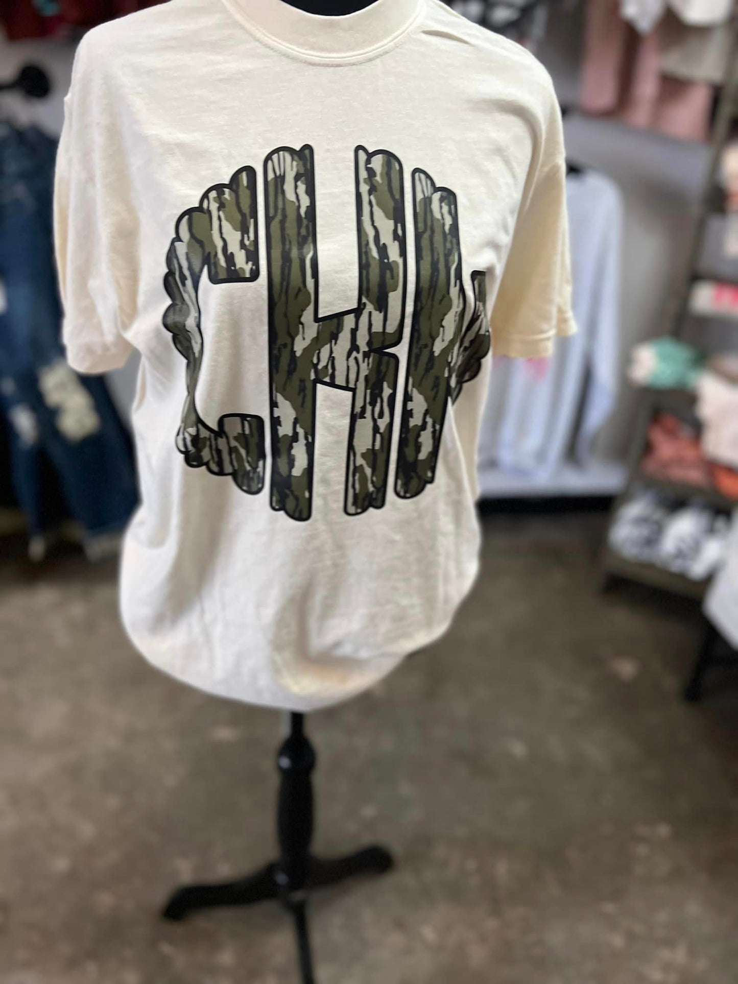 Camo Monogram Comfort Colors Tee