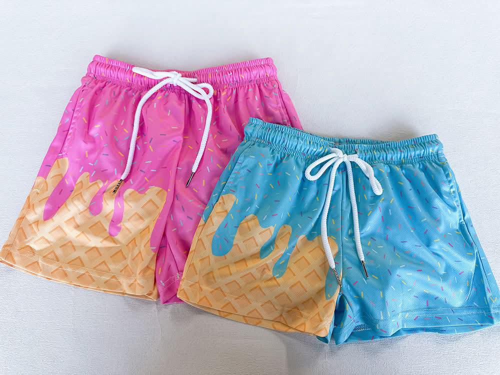 Dad & Me Waffle Ice Cream Swim Trunks
