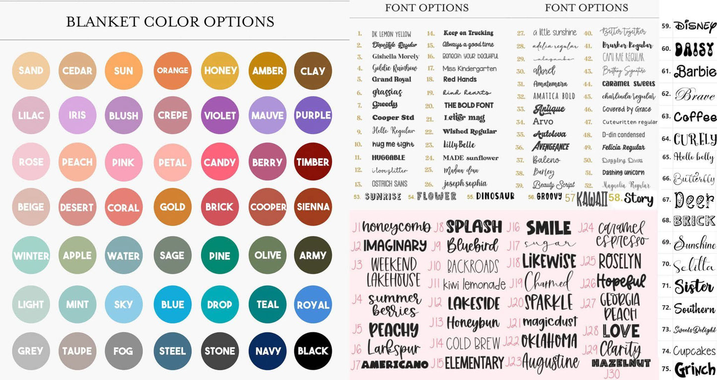 Custom Name Blankets