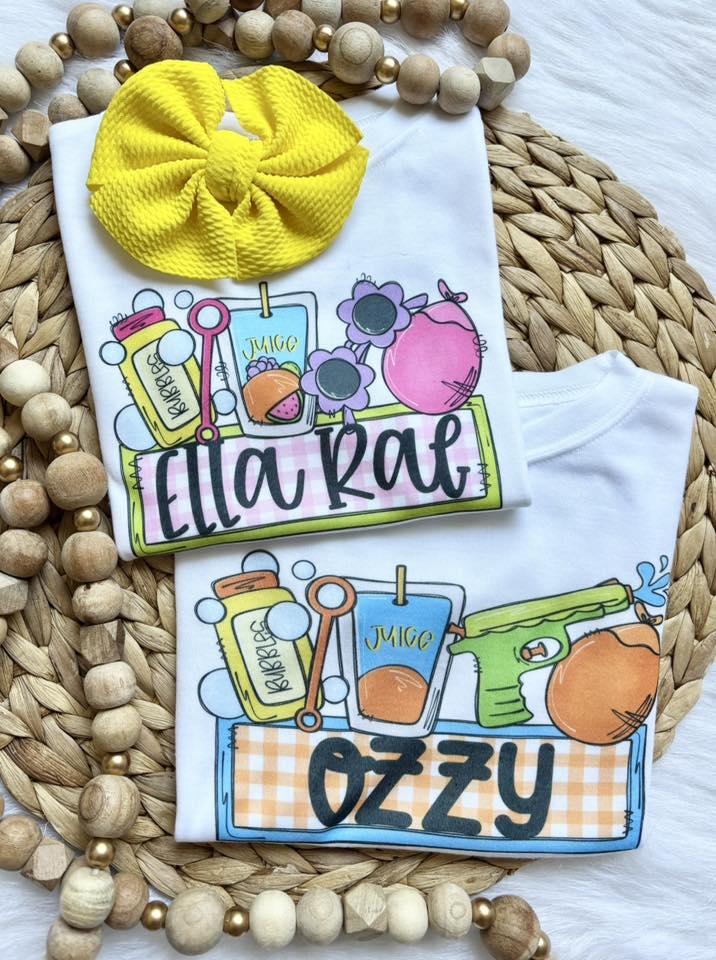 Kids Summer Name Tees