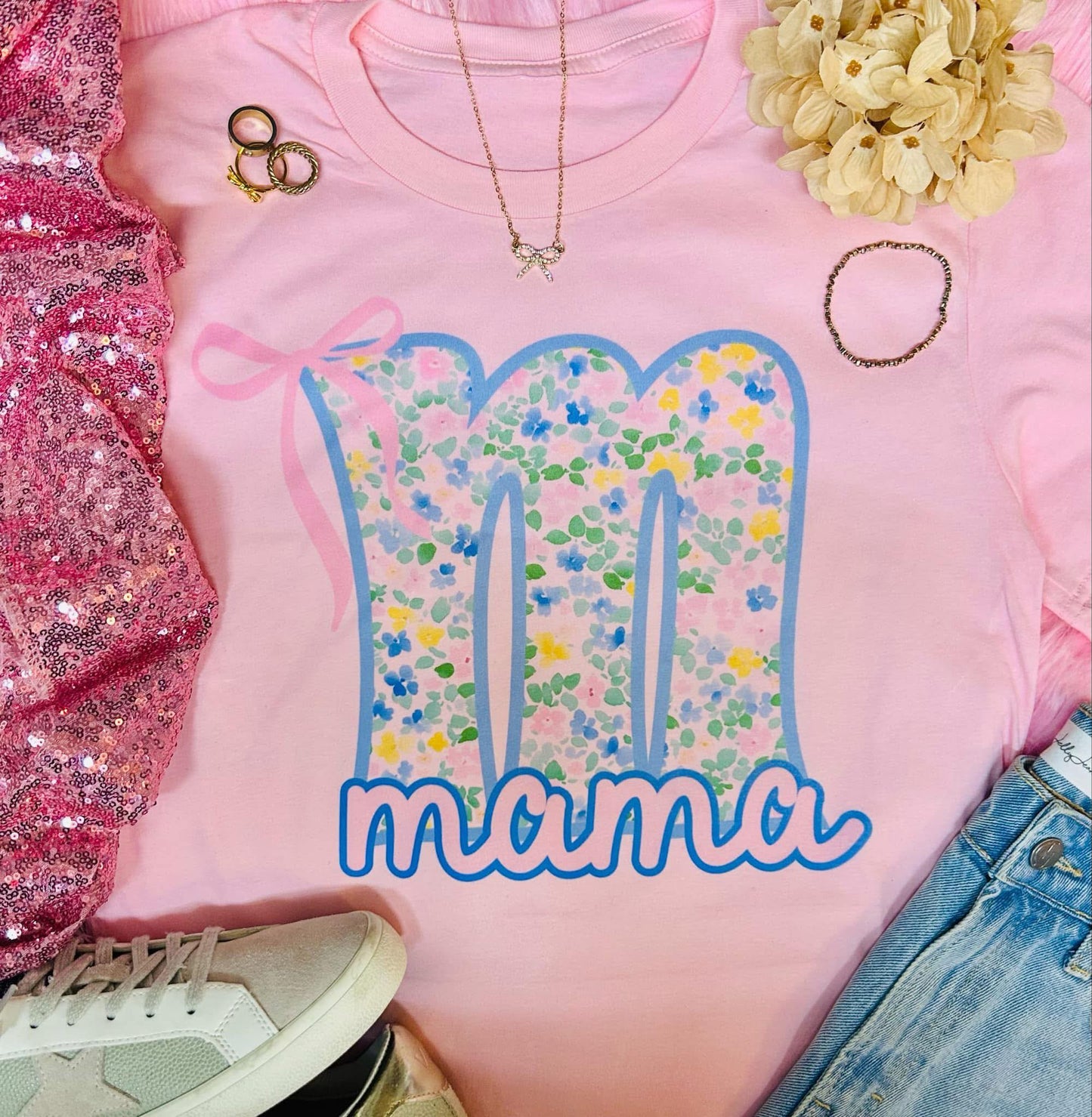 Custom Name Floral Tees