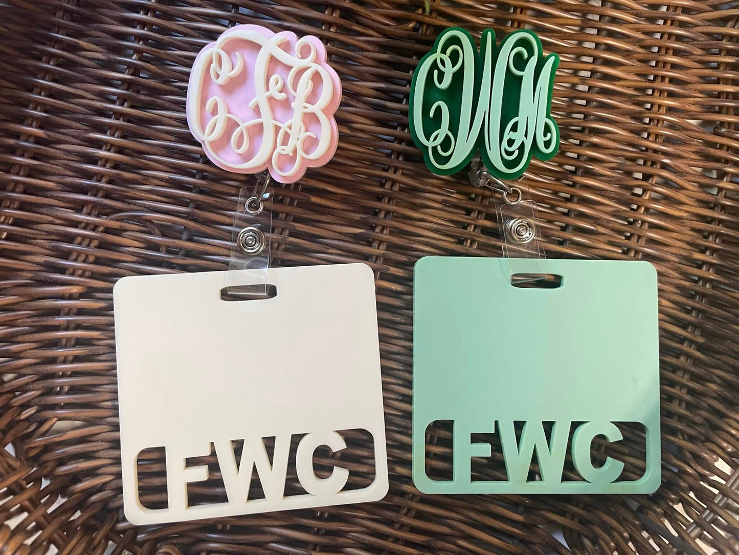 Monogram Badge Reel & Buddy
