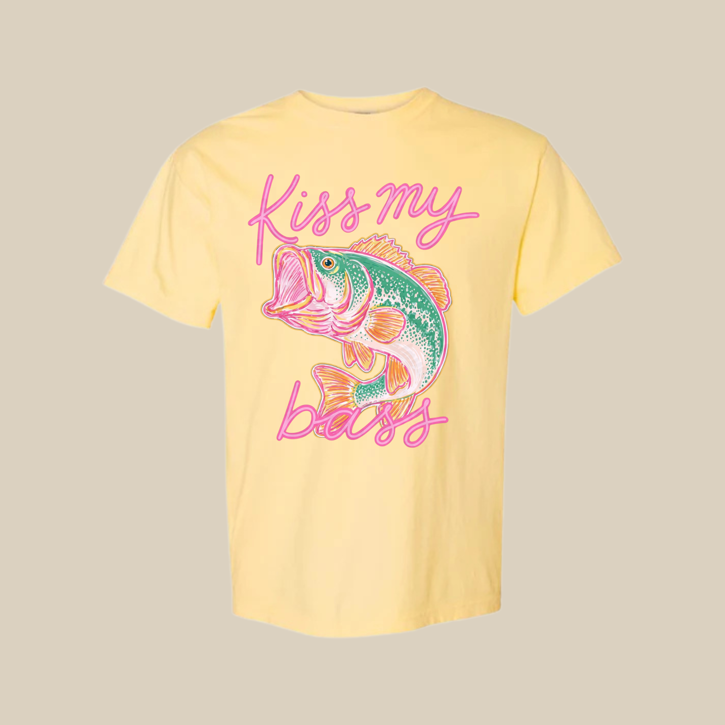 Kiss My Bass Tee - butter