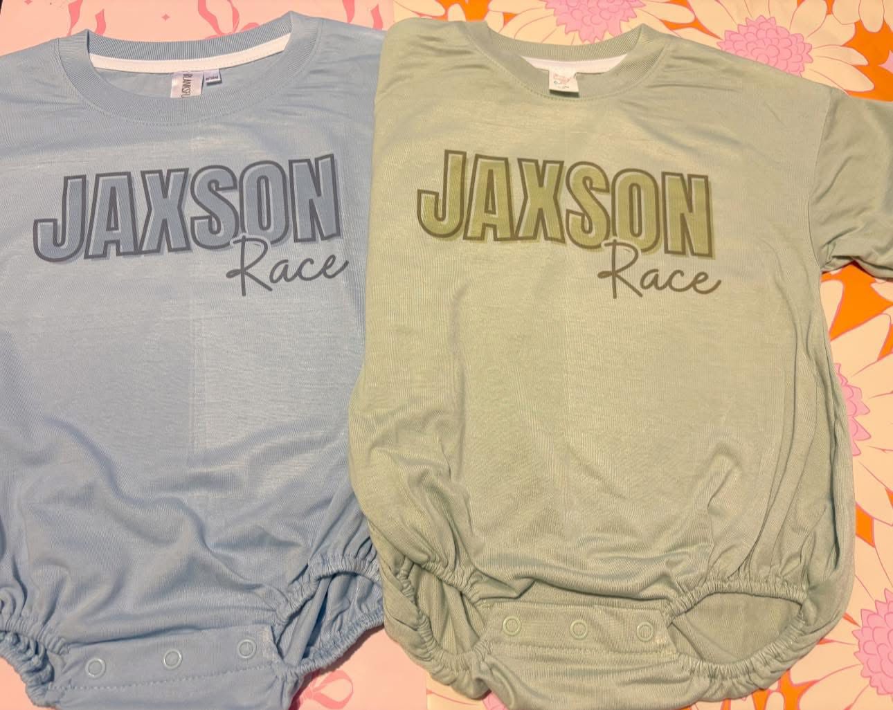Custom. Name Bubble Rompers