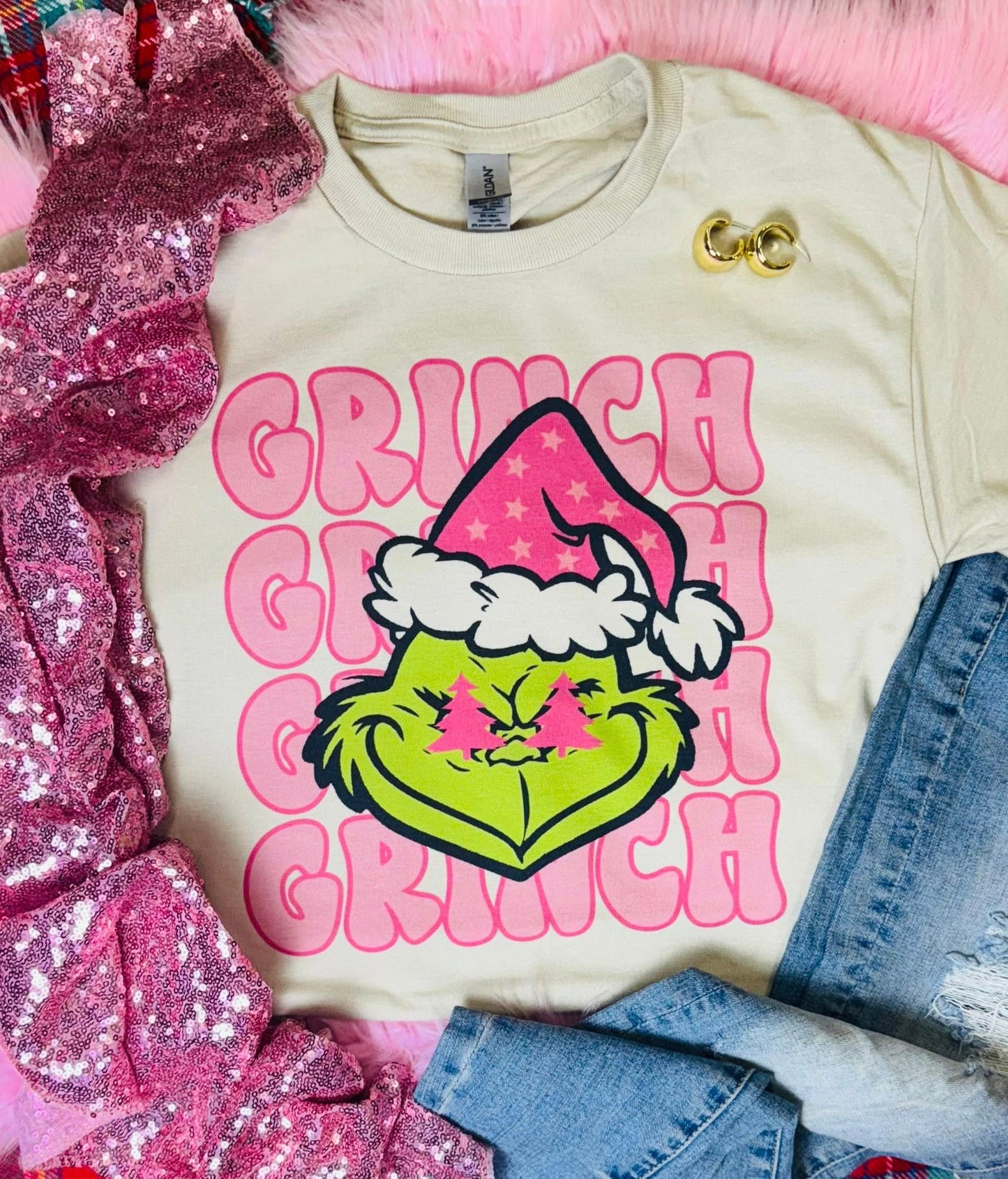 Grinch Tan Tee