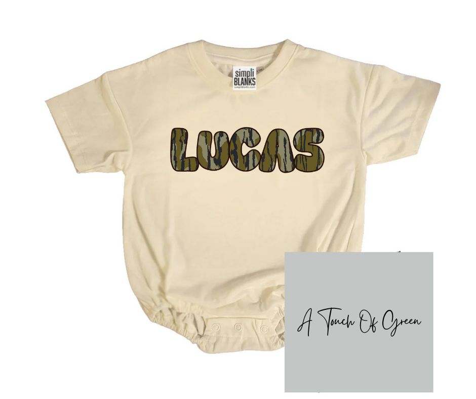 Kids Personalized Name Baggy Bubble-Khaki/Bottomland