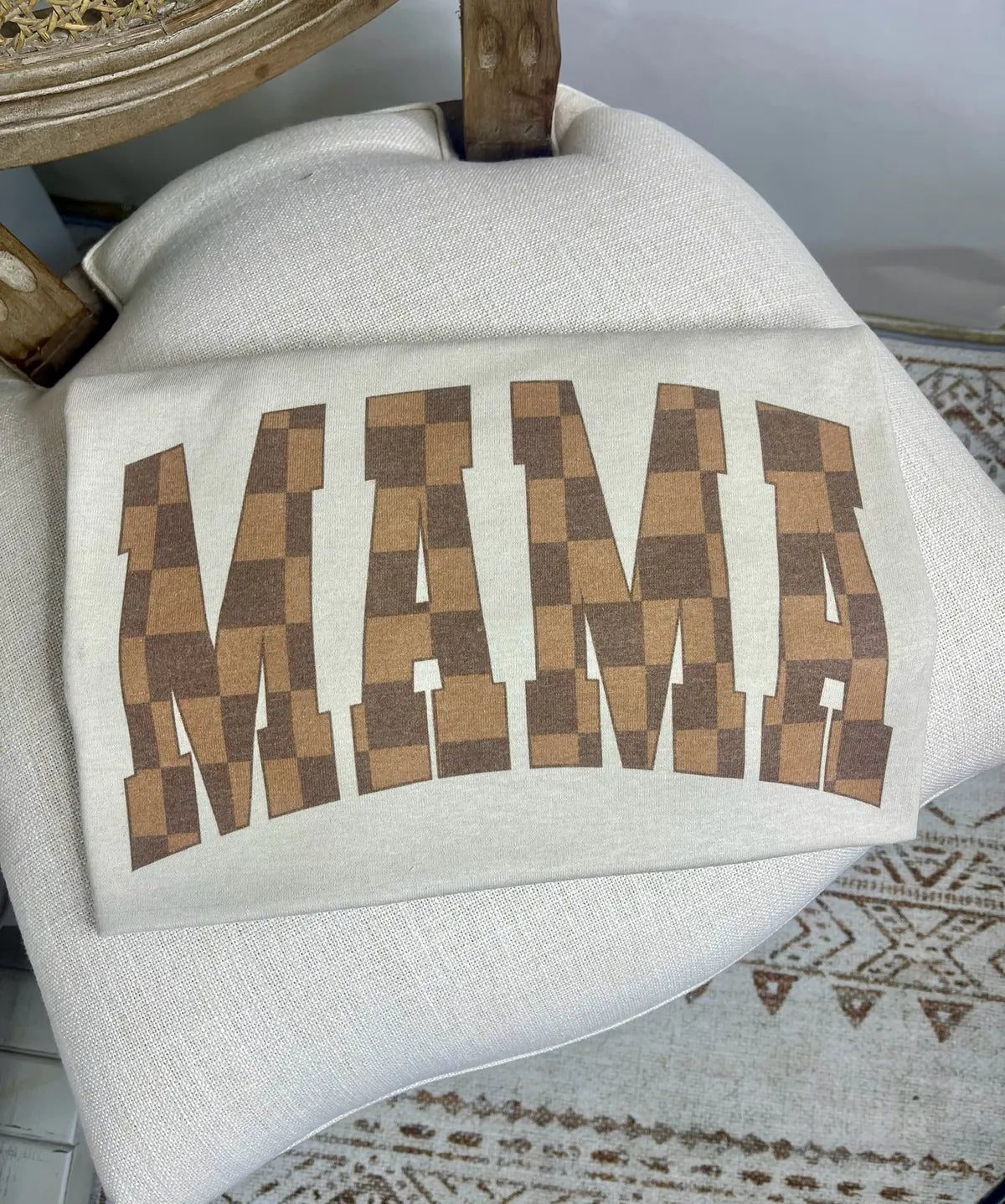 Checkered Brown Mama Tee