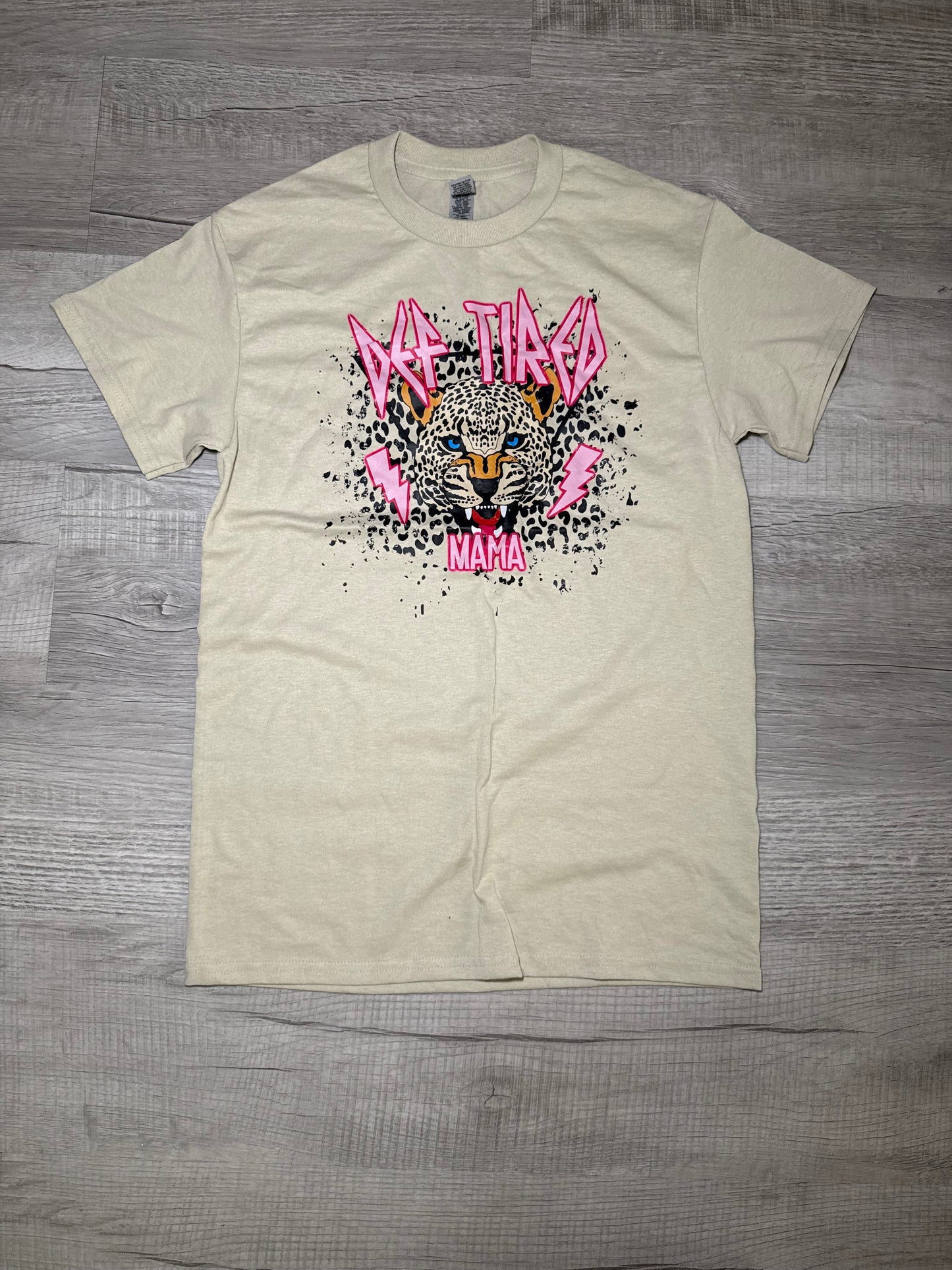 Leopard Def Tired Mama Tee