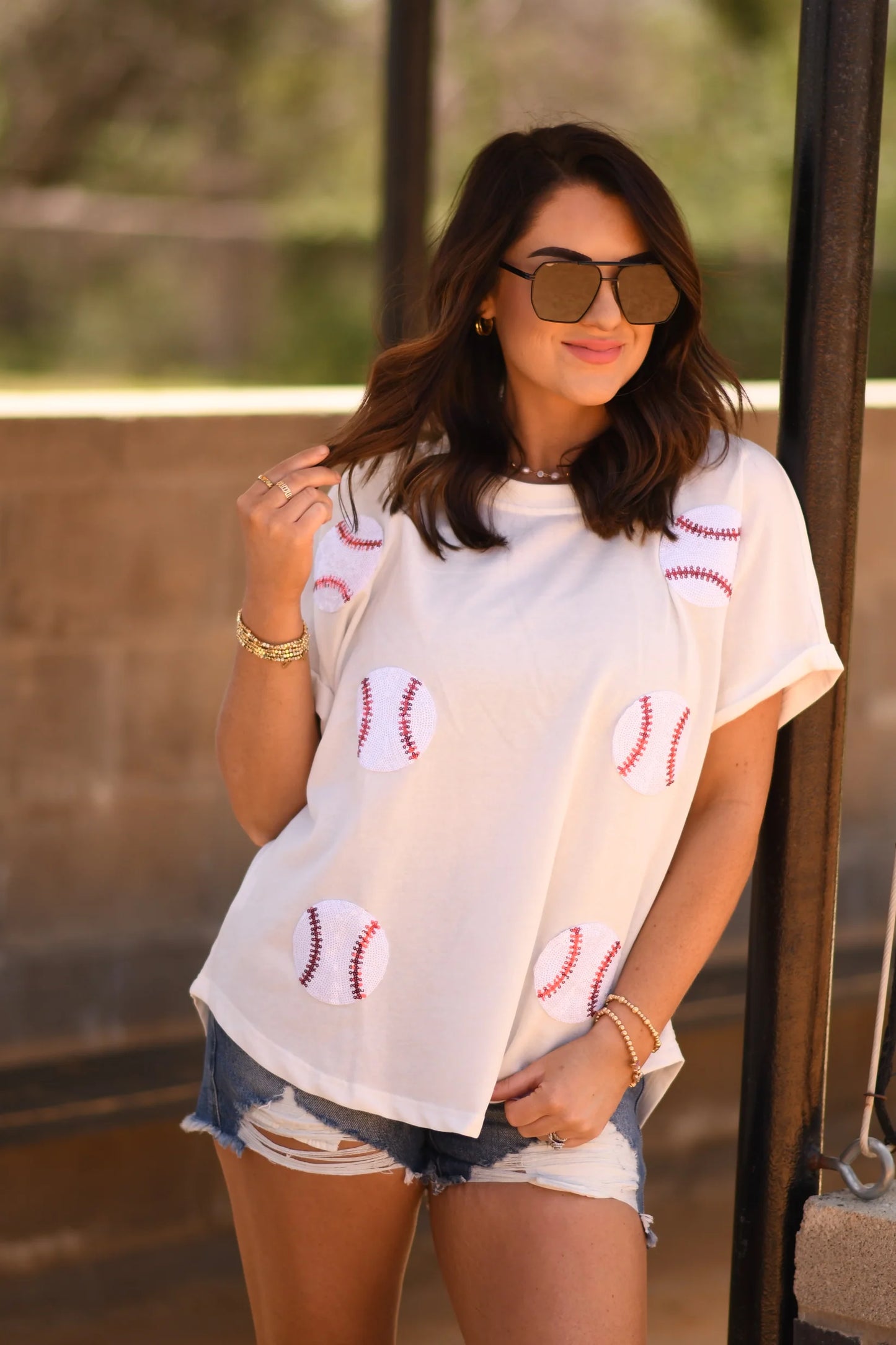 Sequin Baseball Top- PREORDER