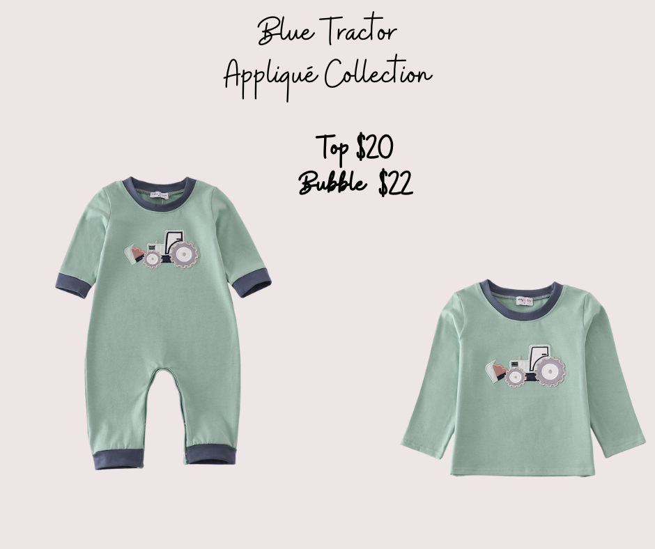Blue Tractor Appliqué Collection