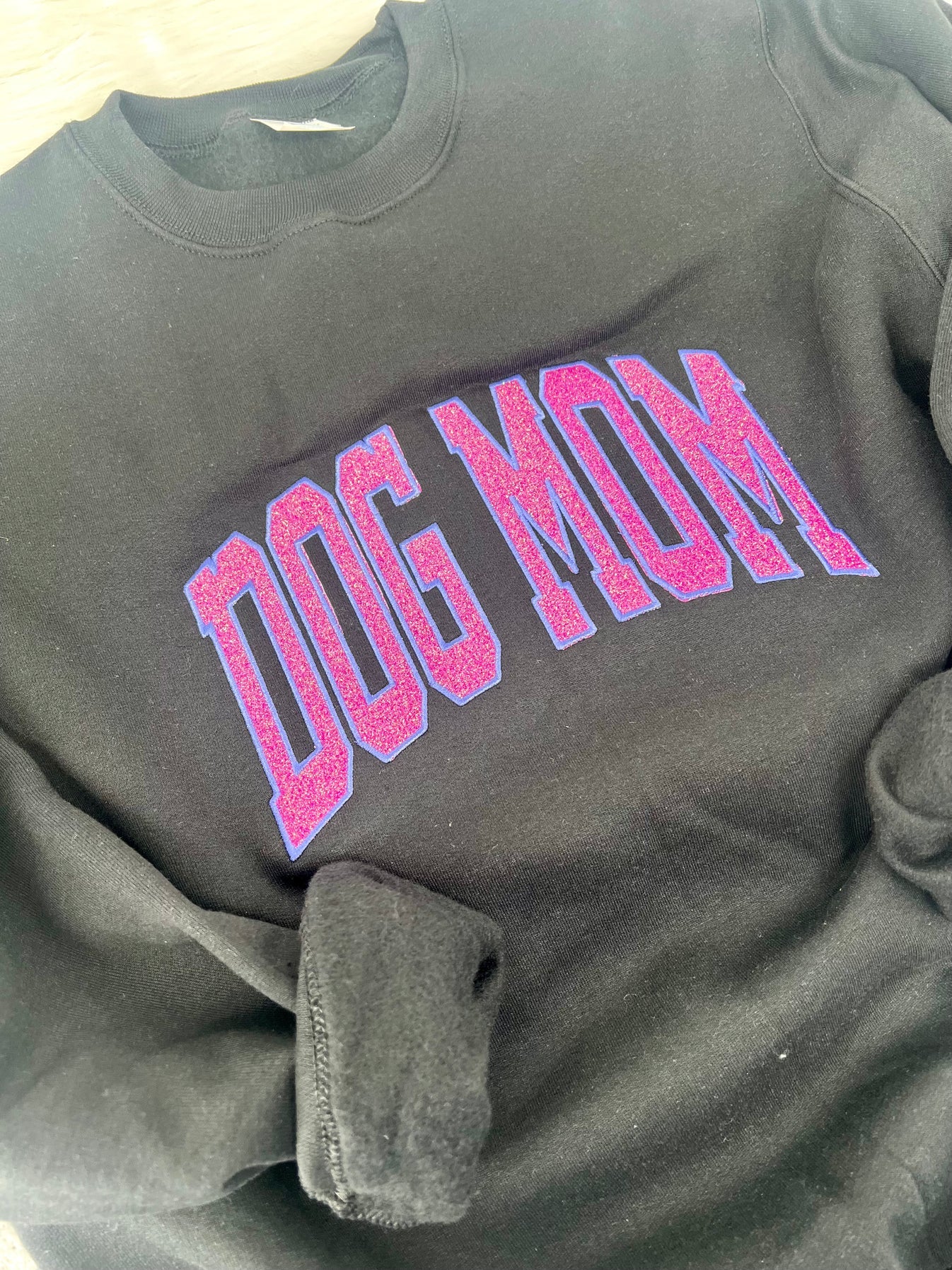 Titles Glitter Arched Embroidery (Mama, Etc.) Tee/Crewneck