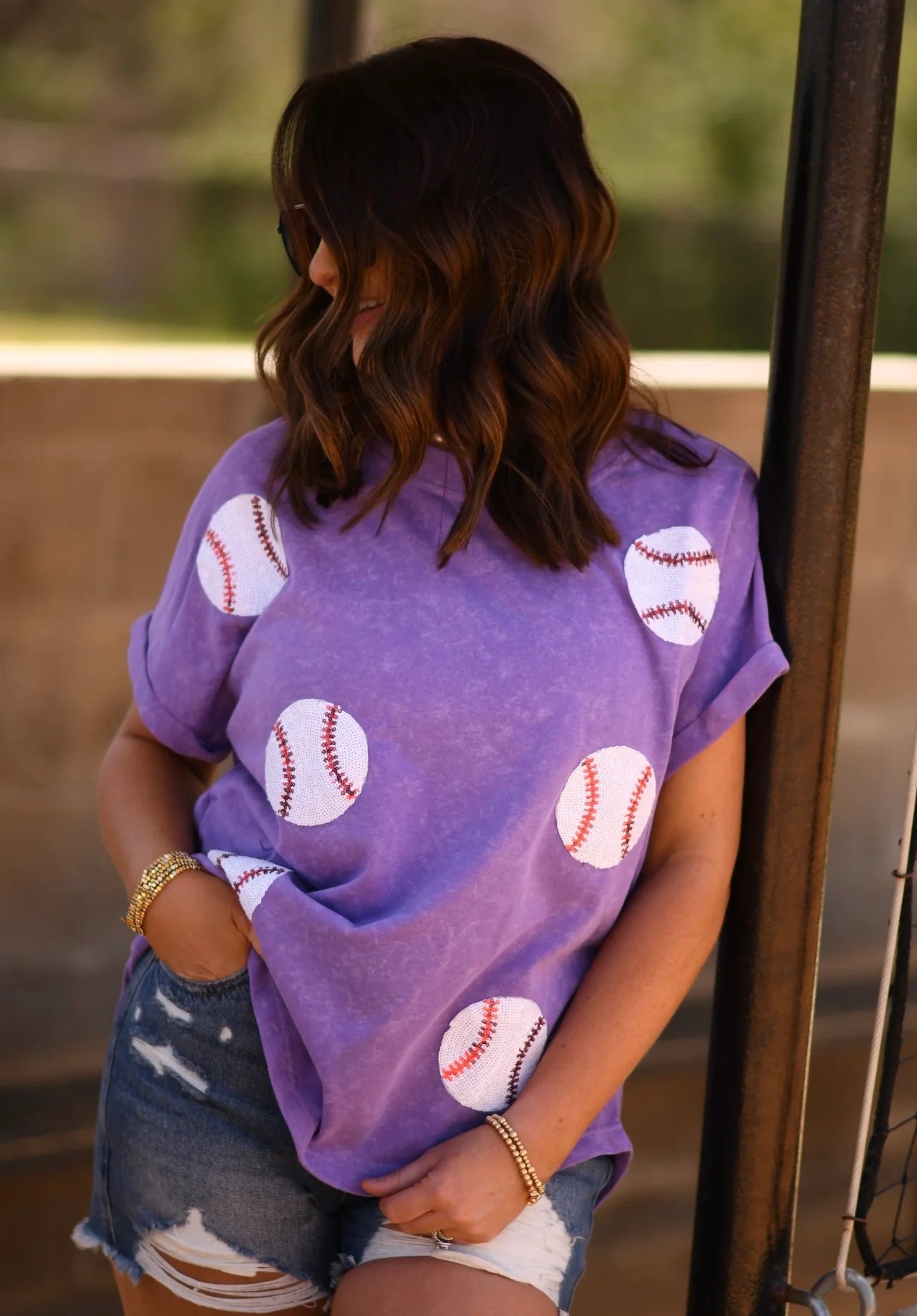 Sequin Baseball Top- PREORDER