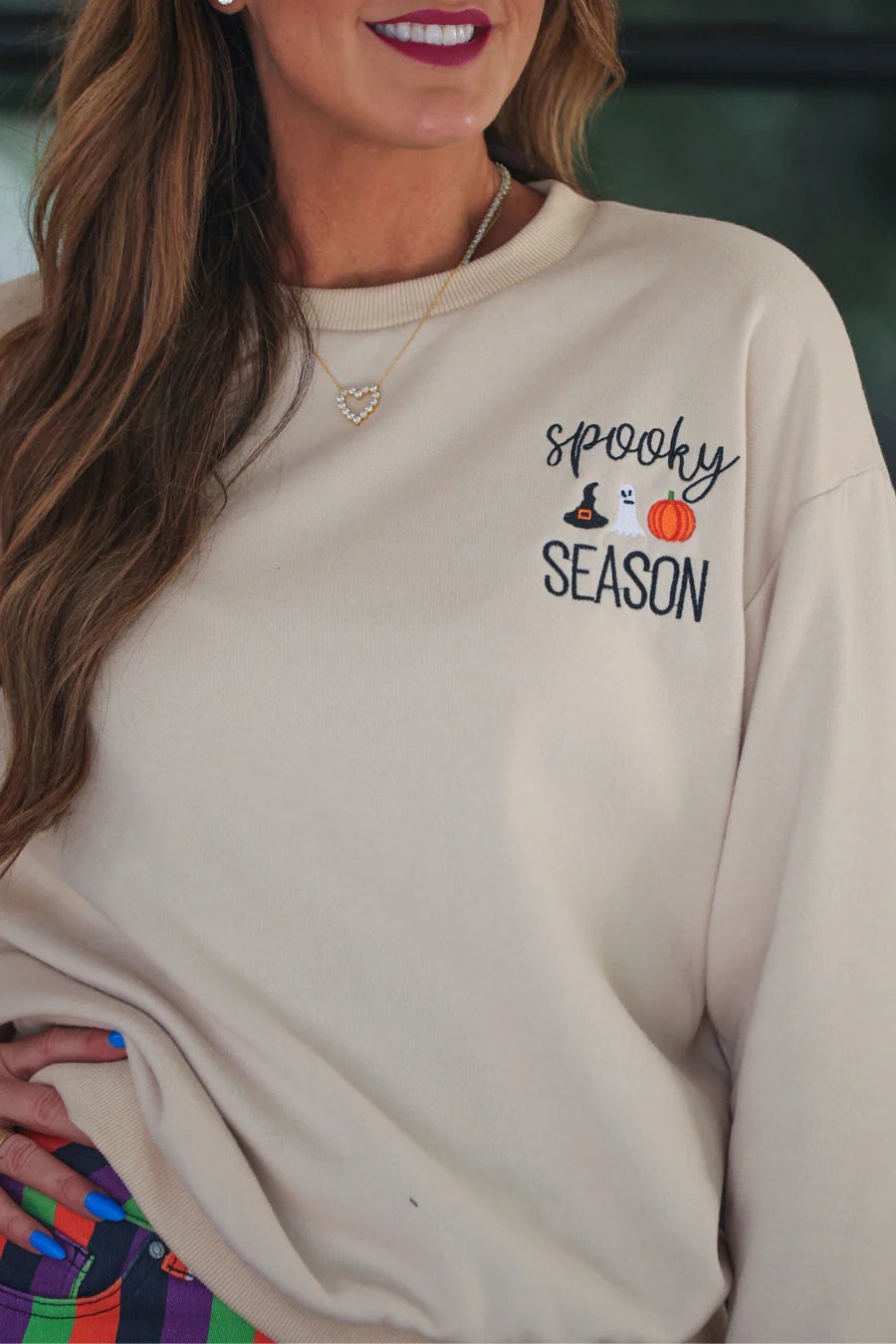 PREORDER Spooky Season Embroidered Sweatshirt