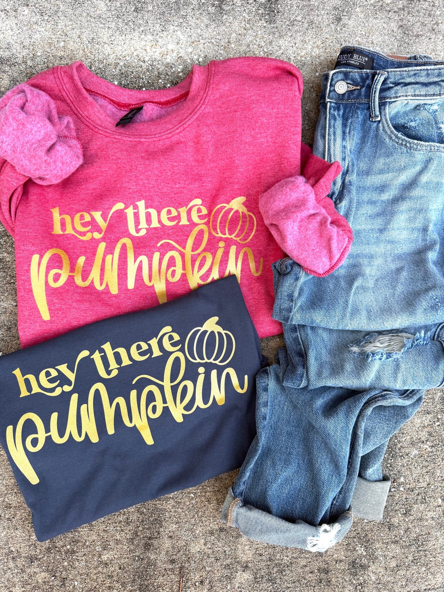 Hey There Pumpkin Metallic Tee /Sweatshirt
