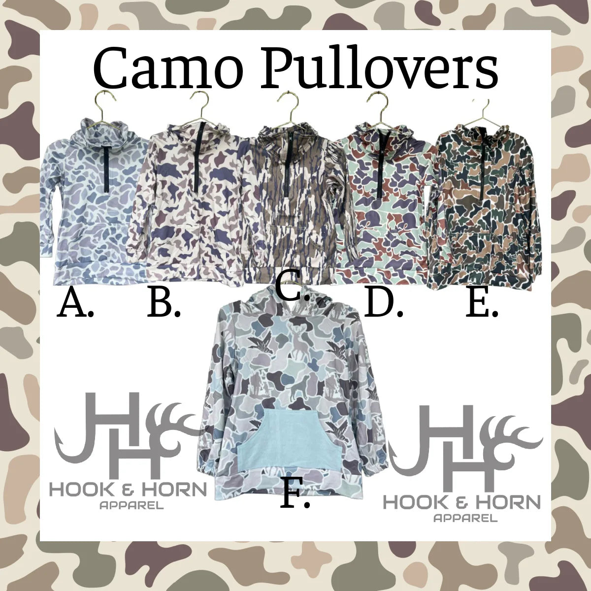 Kids Camo Pullovers-PRE ORDER