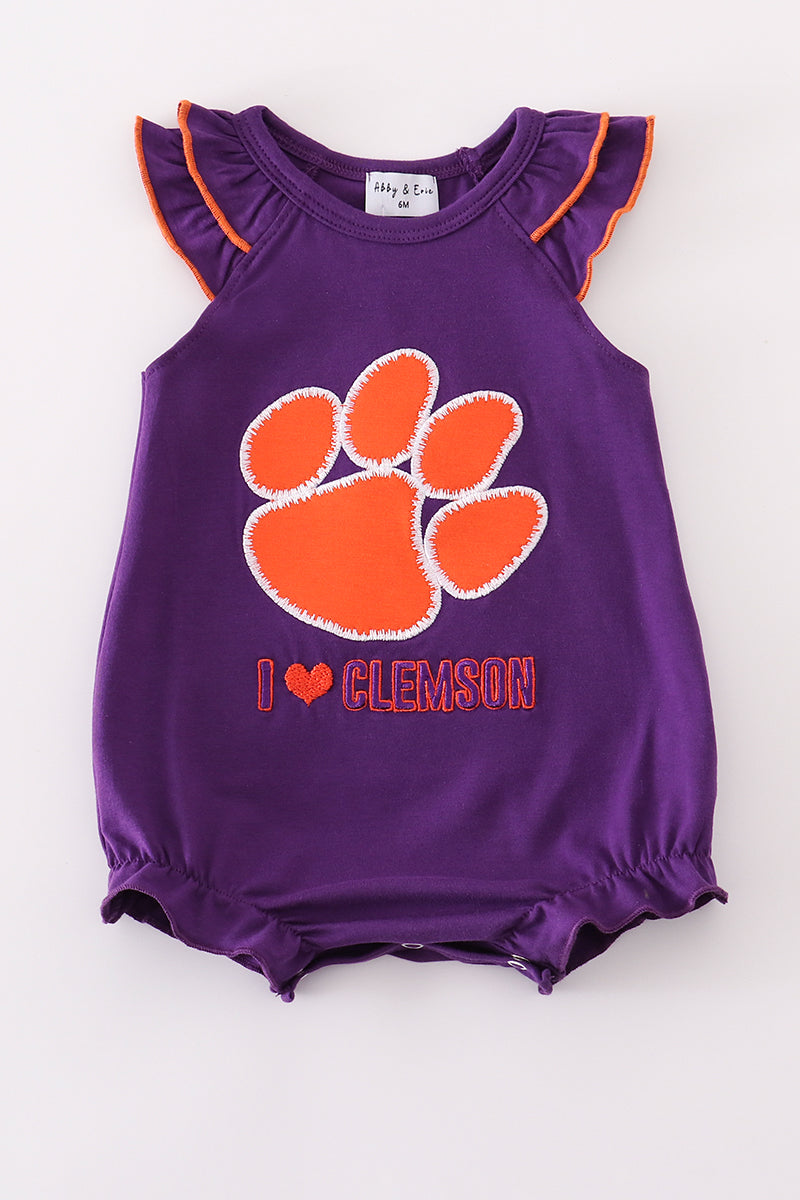 Girls Embroidered Clemson Bubble