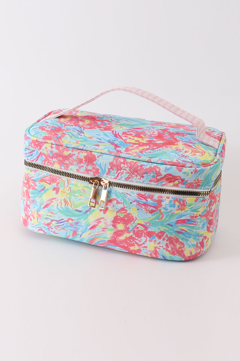 Summer Floral Makeup Bag