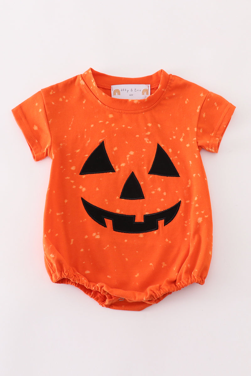 Boys Halloween Pumpkin Face Bubble