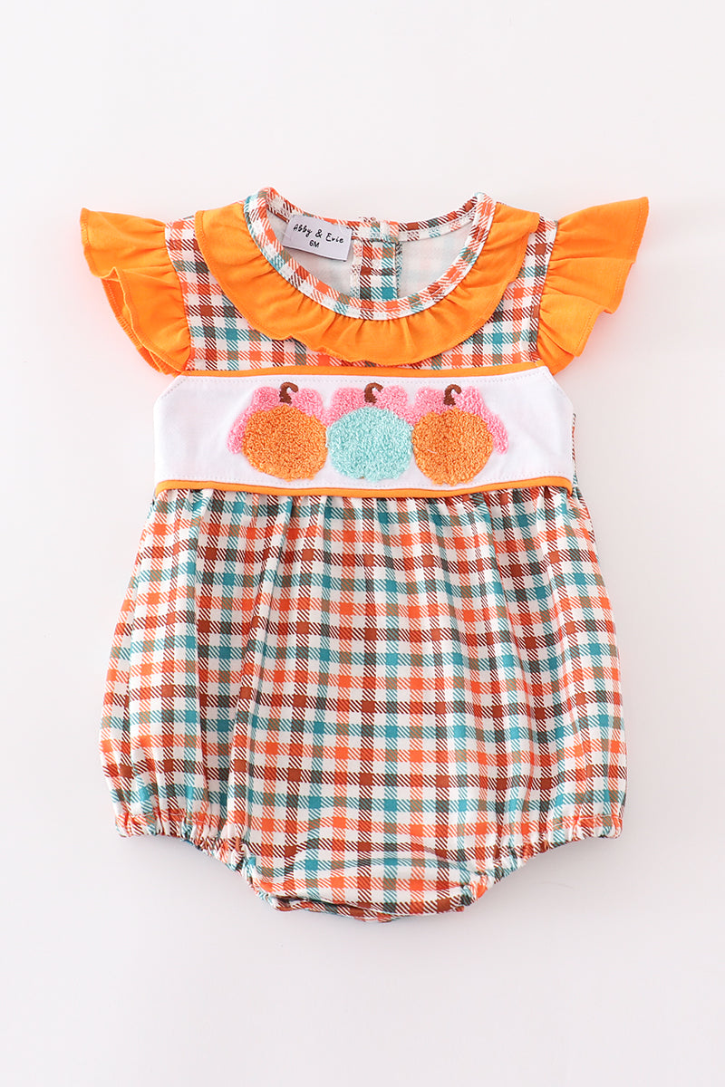 Girls French Knot Pumpkin Bubble