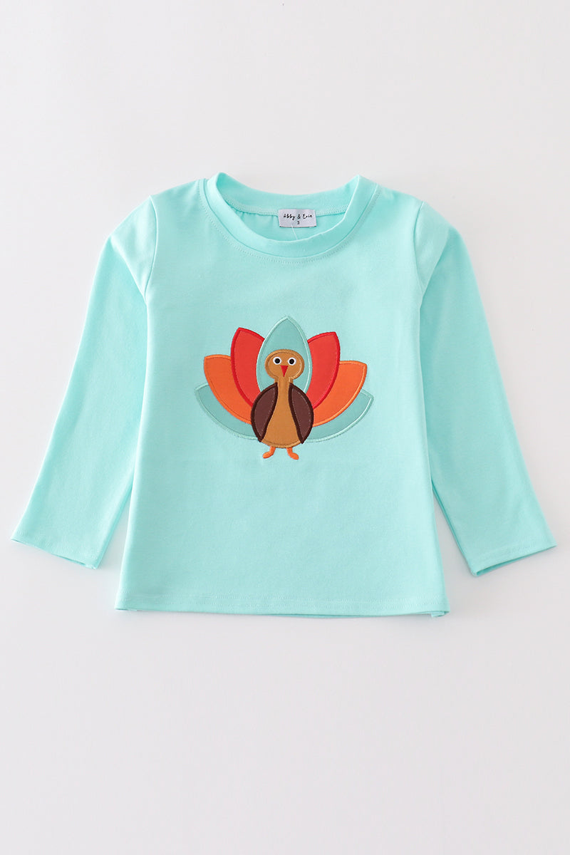 Boys Turkey Appliqué Long Sleeve Top