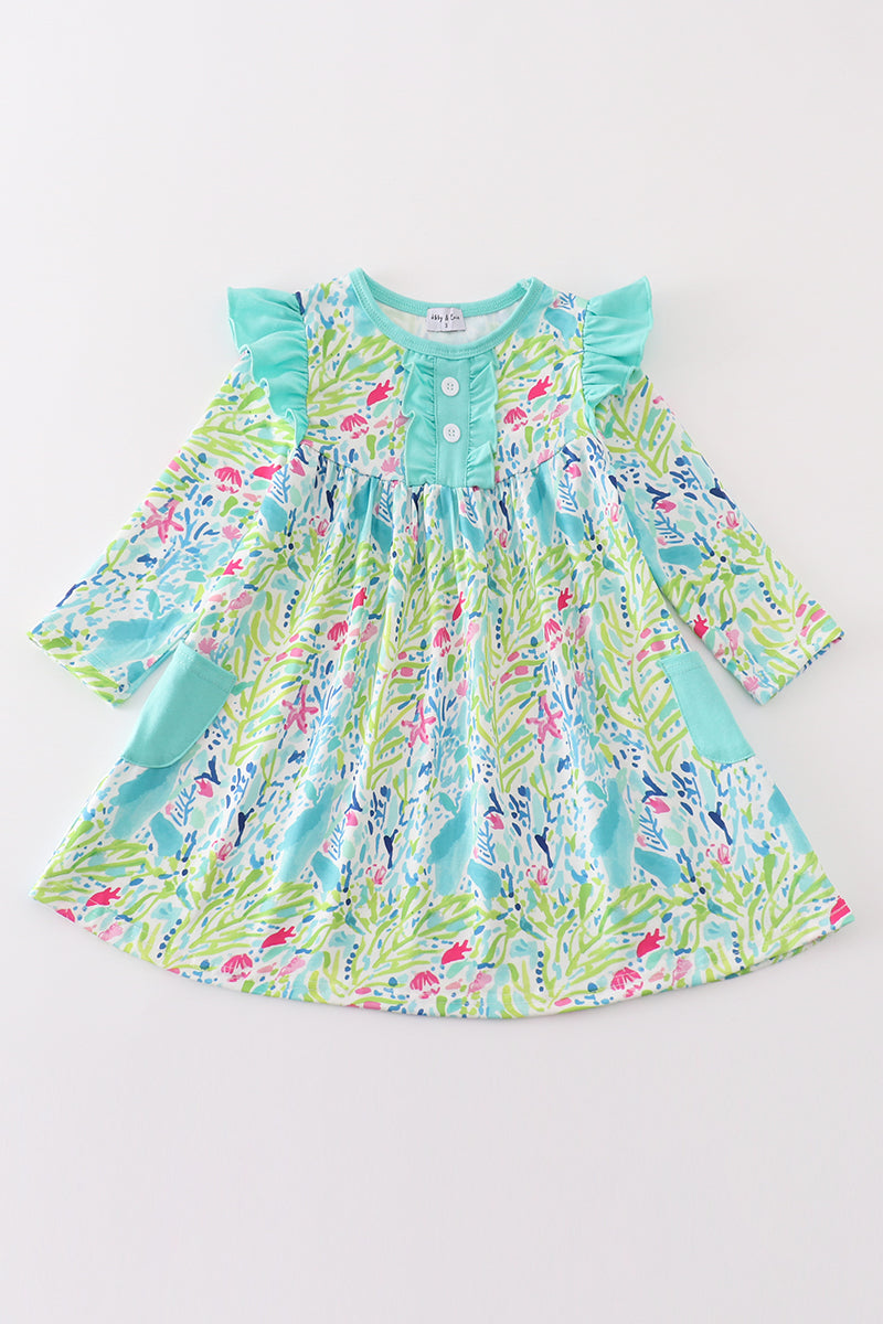 Girls Floral Print Dress