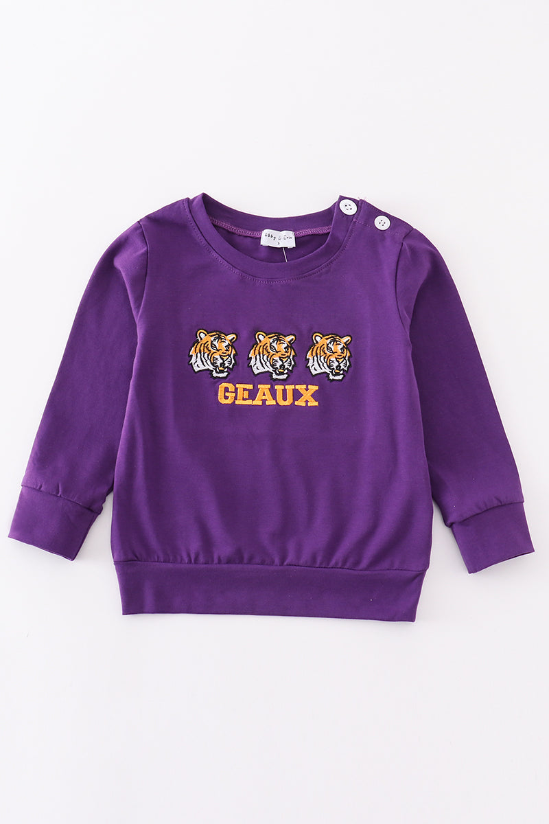 Embroidered LSU Tigers Sweatshirt