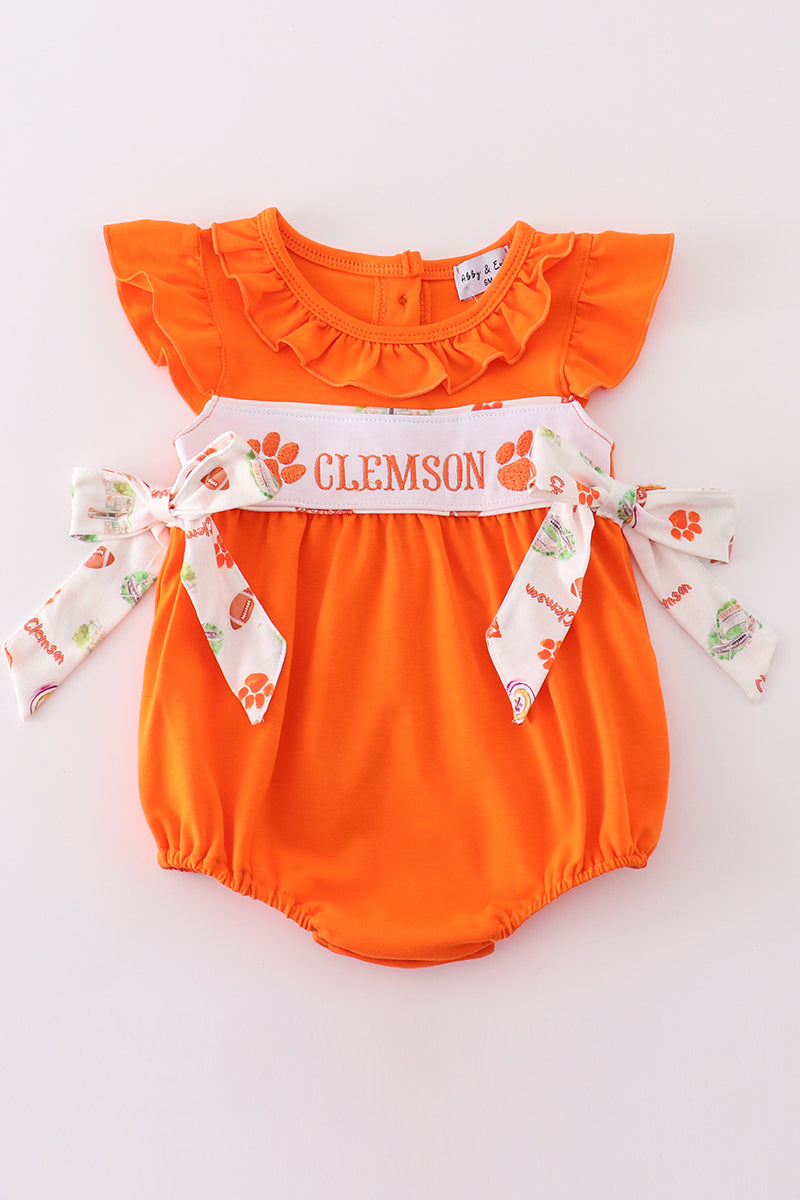 Girls Embroidered Clemson Bubble