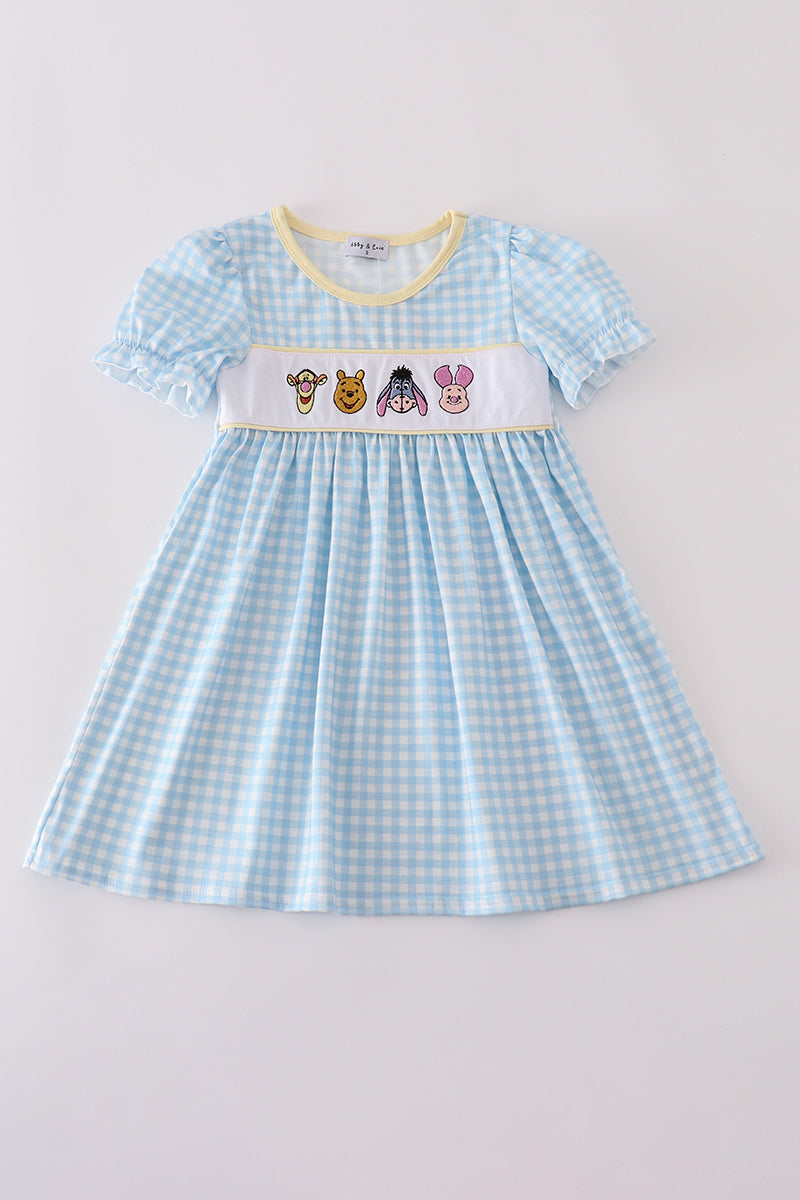 Girls Embroidered Winnie The Pooh Dress