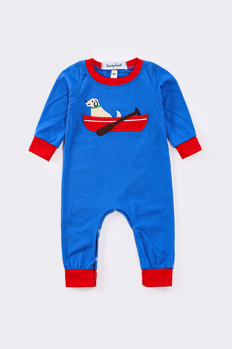 Boys Fishing Puppy Romper