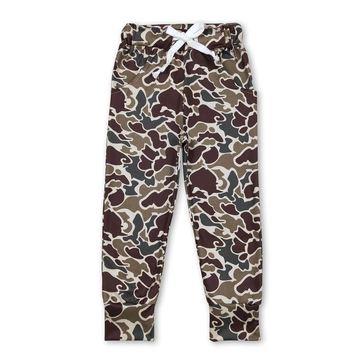 Boys Dark Camo Jogger Pants