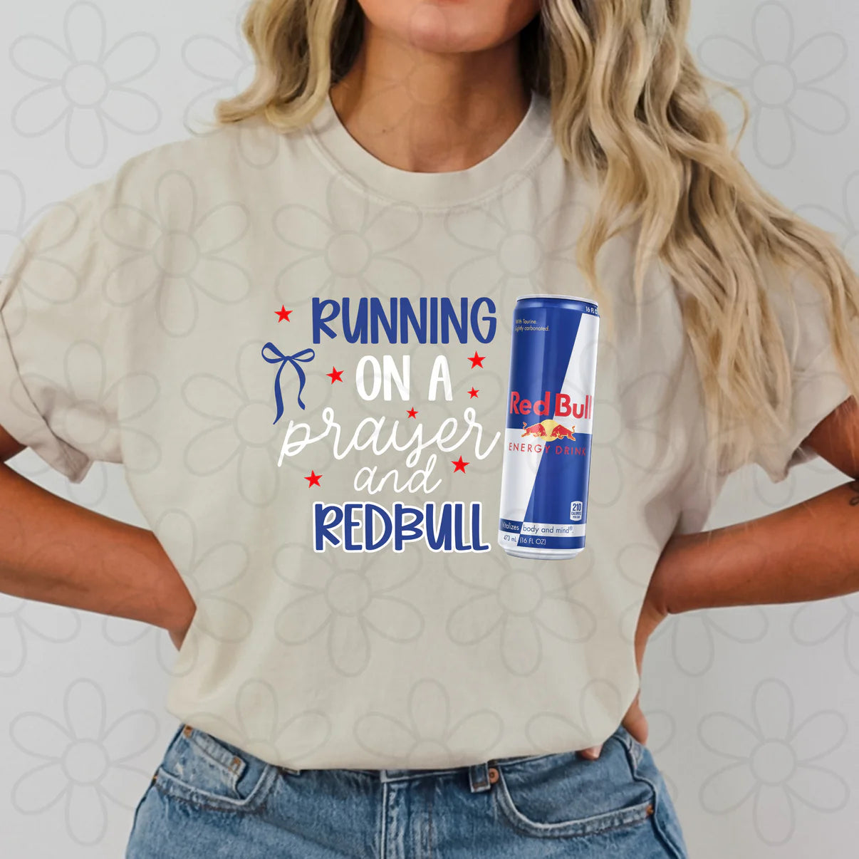 Running On A Prayer & Red Bull Energy Drink Graphic Tee