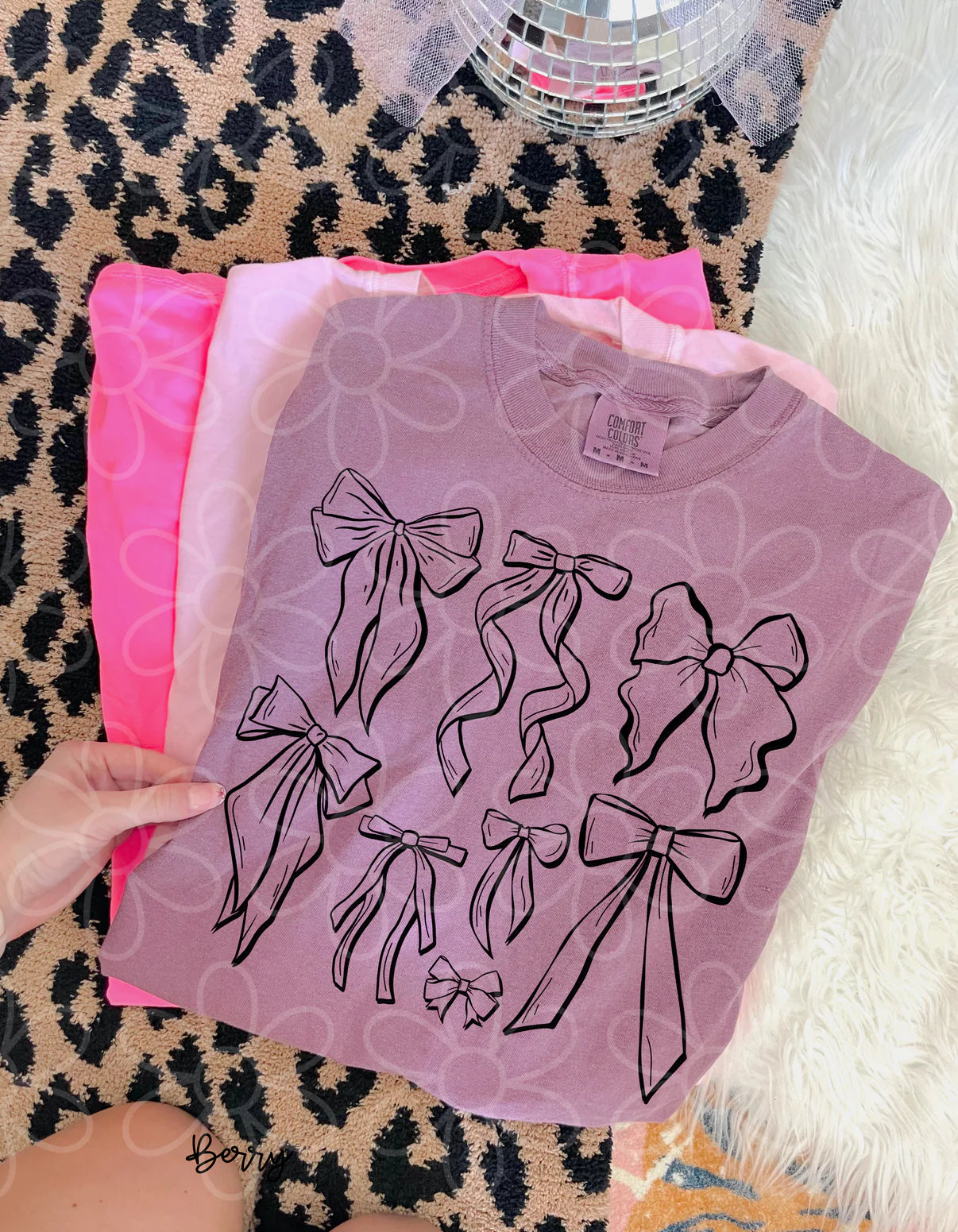 Kids Black Bows Tee