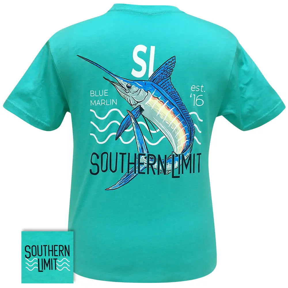 Southern Limit-Blue Marlin Tahiti Blue Tee
